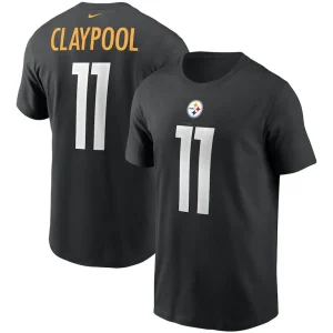 Chase claypool pittsburgh steelers nike name number t shirt Black