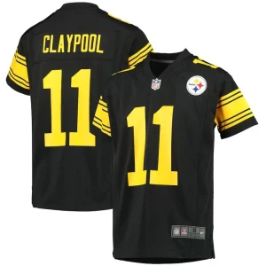 Chase claypool pittsburgh steelers nike youth alternate player game jersey Black
