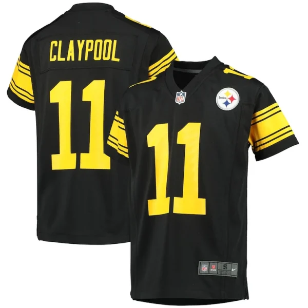 Chase claypool pittsburgh steelers nike youth alternate player game jersey Black