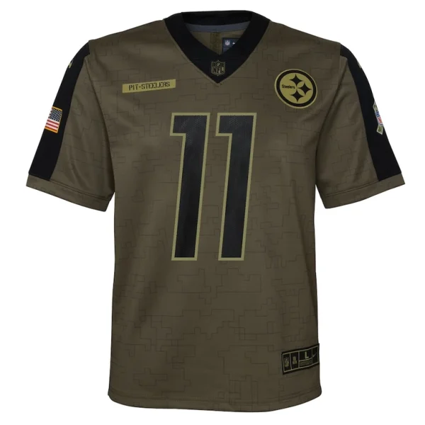 Chase claypool pittsburgh steelers nike youth salute to service game jersey Olive Yth M