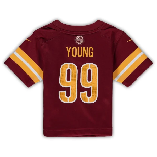 Chase young washington commanders nike infant game jersey Burgundy 24 MO