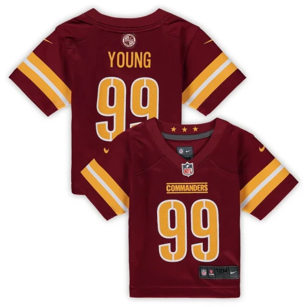 Chase young washington commanders nike infant game jersey Burgundy