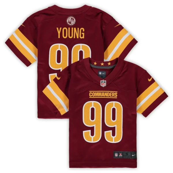 Chase young washington commanders nike preschool game jersey Burgundy