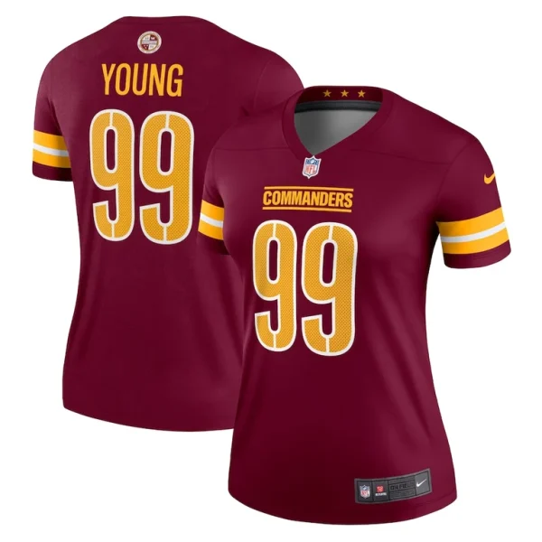 Chase young washington commanders nike womens legend player performance top Burgundy