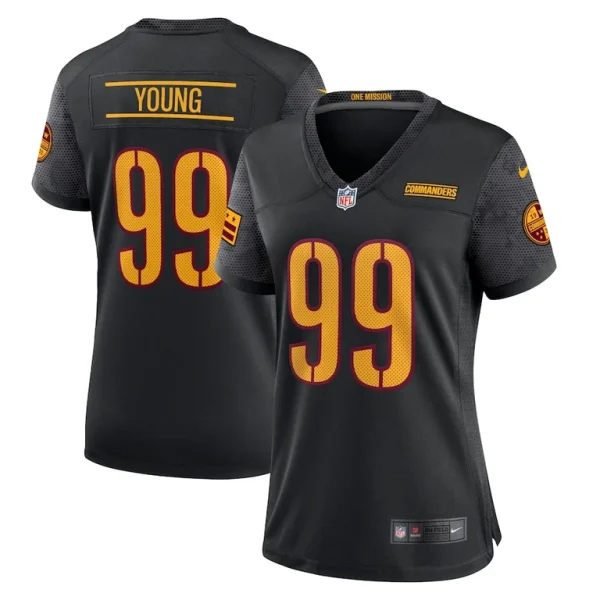 Chase young washington commanders nike womens player jersey Black