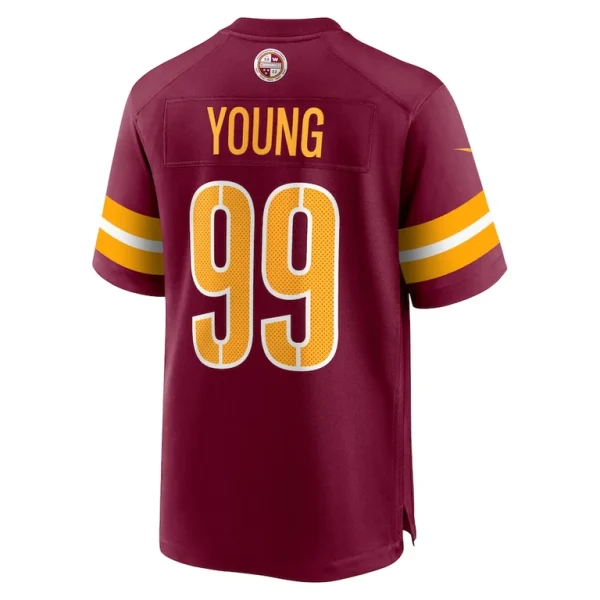 Chase young washington commanders nike youth game jersey Burgundy Yth L