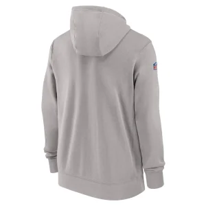 Chicago bears nike 202324 sideline club full zip hoodie Gray L