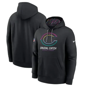 Chicago bears nike 2024 nfl crucial catch big tall club pullover hoodie Black
