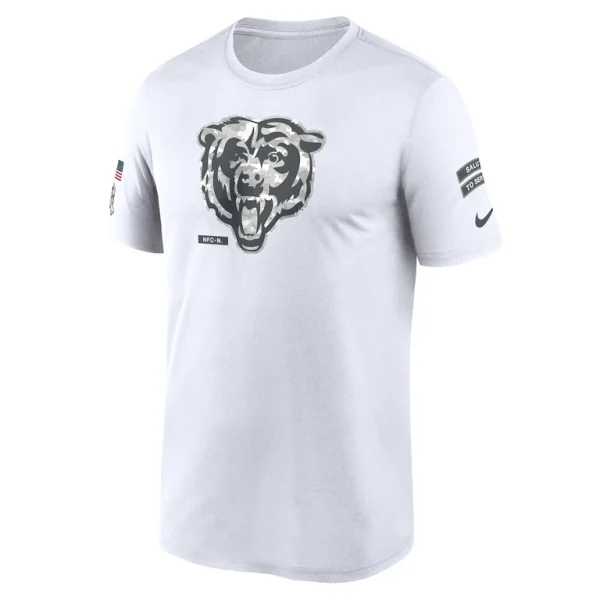 Chicago bears nike 2024 salute to service legend performance t shirt White M