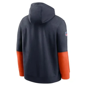 Chicago bears nike 2024 sideline club pullover hoodie Navy L