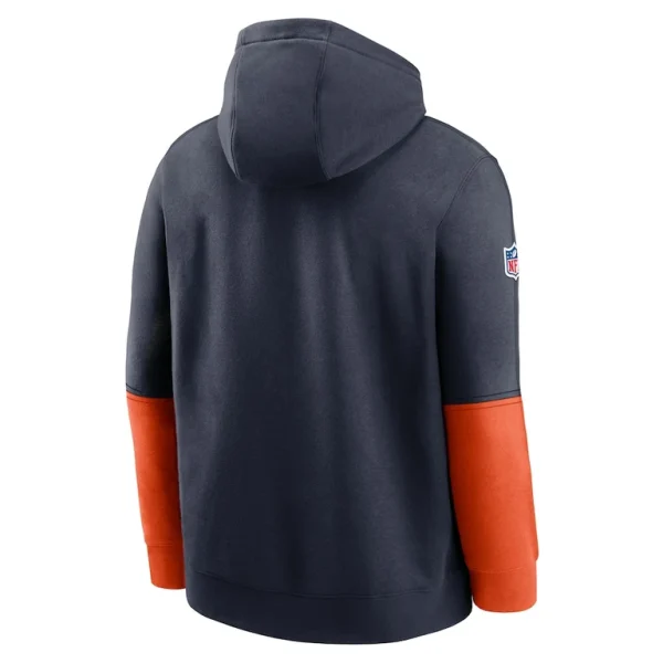 Chicago bears nike 2024 sideline club pullover hoodie Navy L