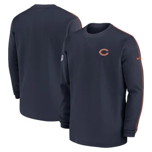 Chicago bears nike 2024 sideline coaches long sleeve top Navy