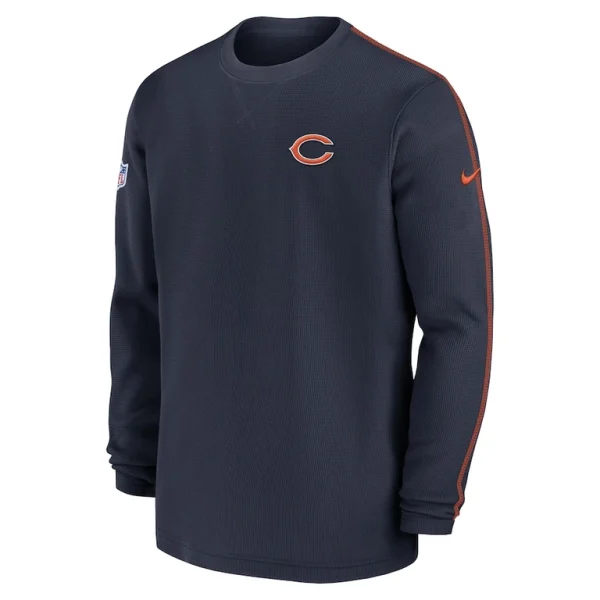 Chicago bears nike 2024 sideline coaches long sleeve top Navy M