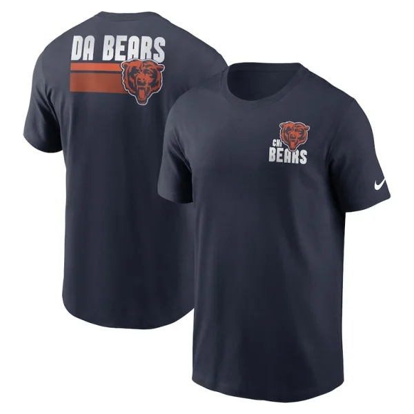 Chicago bears nike blitz essential t shirt Navy