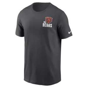 Chicago bears nike blitz essential t shirt anthracite Multi M