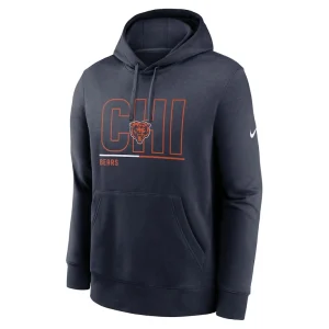 Chicago bears nike city code club fleece pullover hoodie Navy M