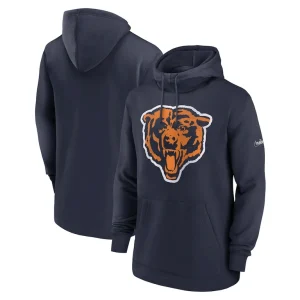 Chicago bears nike classic pullover hoodie Navy