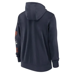 Chicago bears nike club full zip hoodie jacket Navy L