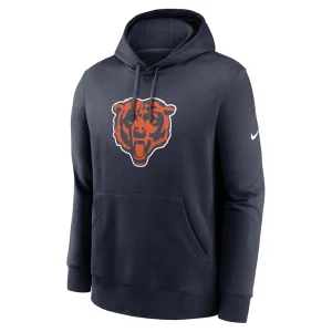 Chicago bears nike club logo pullover hoodie Navy M