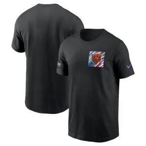 Chicago bears nike crucial catch sideline tri blend t shirt Black