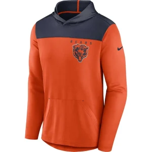 Chicago bears nike fan gear pullover hoodie Orange M
