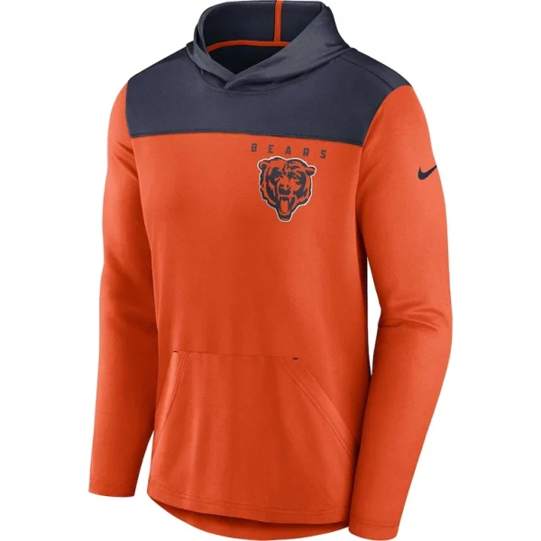 Chicago bears nike fan gear pullover hoodie Orange M