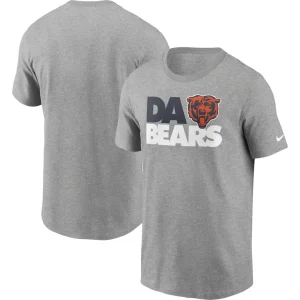 Chicago bears nike hometown collection da bears t shirt Heathered gray