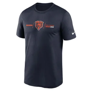 Chicago bears nike horizontal lockup legend performance t shirt Navy M