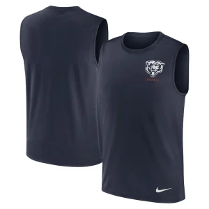 Chicago bears nike large logo peformance muscle tank top Navy