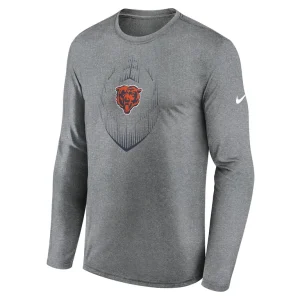 Chicago bears nike legend icon long sleeve t shirt Heather gray M