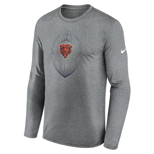 Chicago bears nike legend icon long sleeve t shirt Heather gray M