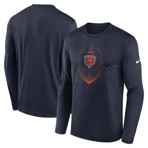 Chicago bears nike legend icon long sleeve t shirt Navy