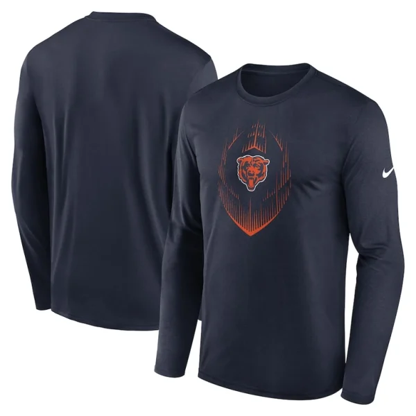 Chicago bears nike legend icon long sleeve t shirt Navy