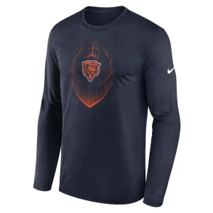 Chicago bears nike legend icon long sleeve t shirt Navy M