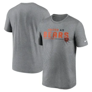 Chicago bears nike legend team shoutout performance t shirt Heather gray