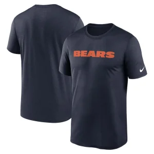 Chicago bears nike legend wordmark performance t shirt Navy