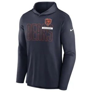 Chicago bears nike lightweight performance hooded long sleeve t shirt Navy M