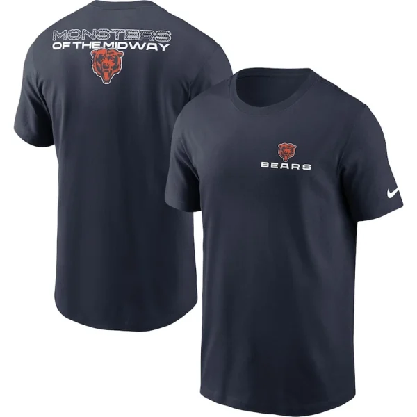 Chicago bears nike local phrase t shirt Navy