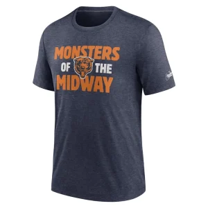 Chicago bears nike local tri blend t shirt Heathered navy M