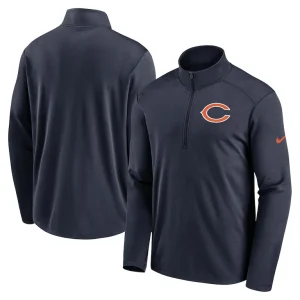 Chicago bears nike logo pacer performance half zip jacket Navy