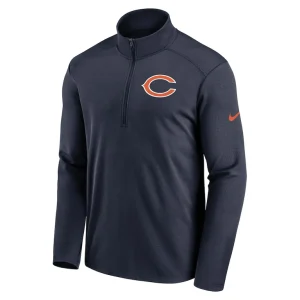 Chicago bears nike logo pacer performance half zip jacket Navy M