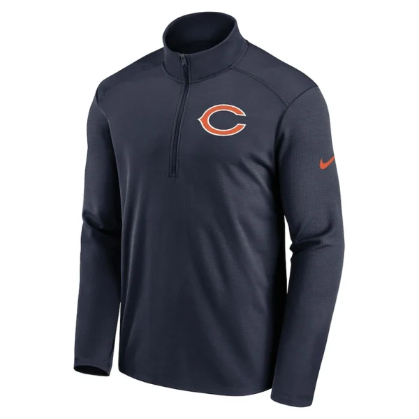 Chicago bears nike logo pacer performance half zip jacket Navy M