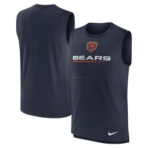 Chicago bears nike muscle trainer tank top Navy