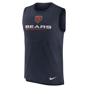 Chicago bears nike muscle trainer tank top Navy M