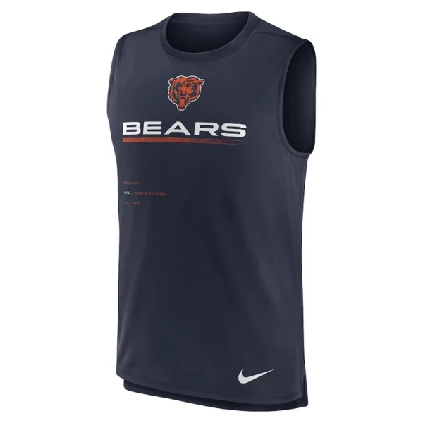 Chicago bears nike muscle trainer tank top Navy M