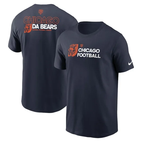 Chicago bears nike outline t shirt Navy