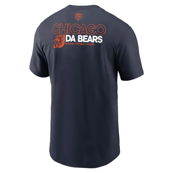 Chicago bears nike outline t shirt Navy L