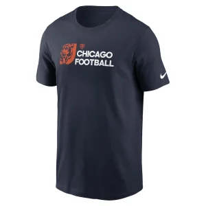 Chicago bears nike outline t shirt Navy M