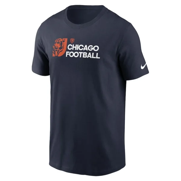 Chicago bears nike outline t shirt Navy M