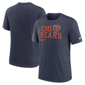 Chicago bears nike overlap lockup tri blend t shirt Navy